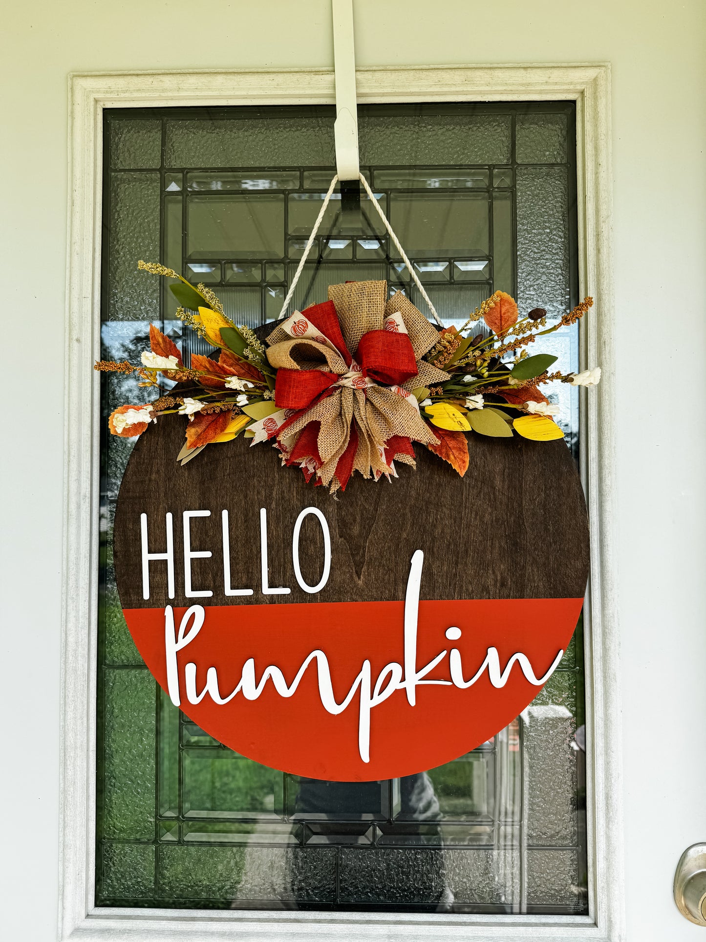 Hello Pumpkin Large Door Sign